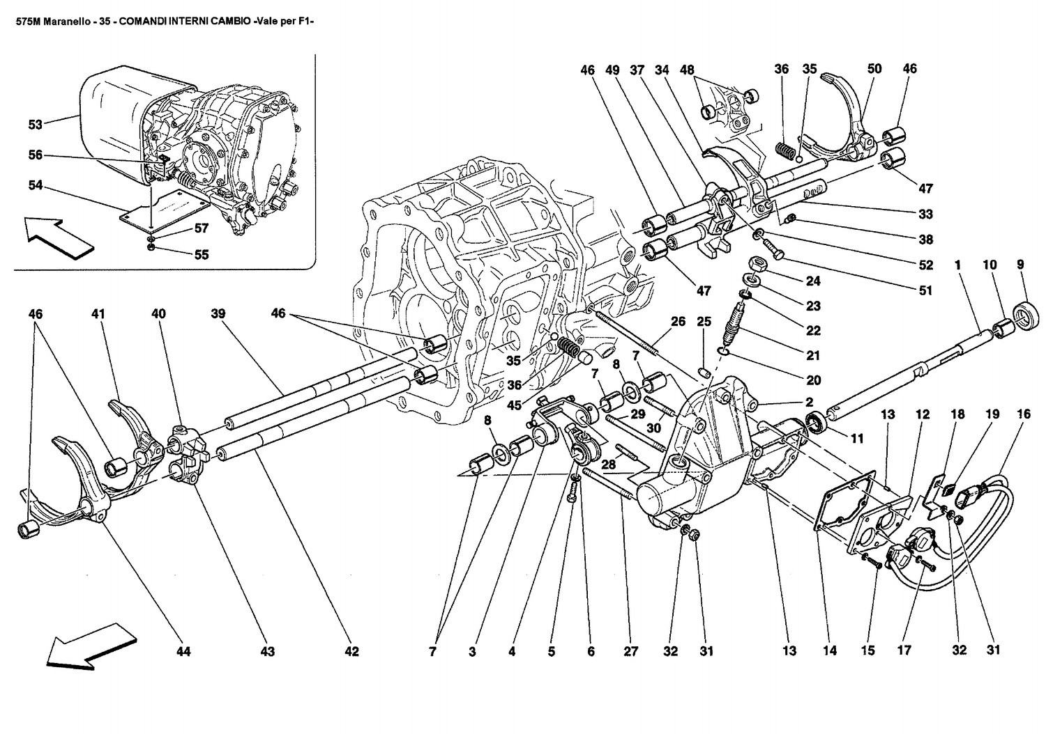 INSIDE GEARBOX CONTROLS -Valid for F1-