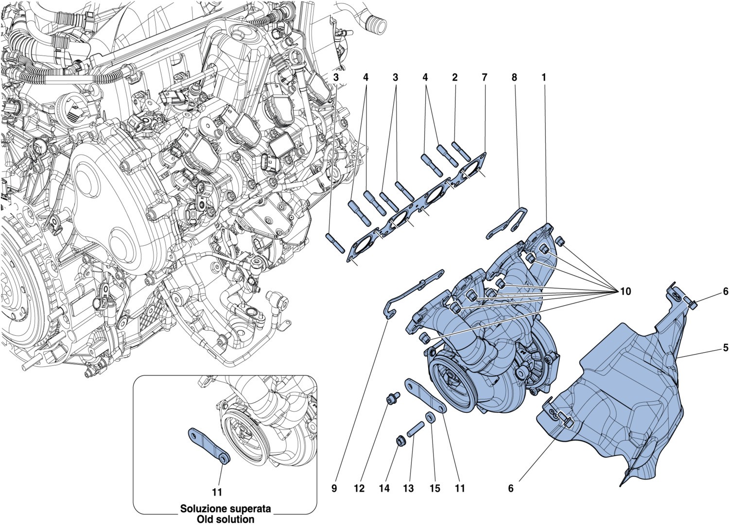 MANIFOLDS TURBOCHARGING SYSTEM AND PIPES