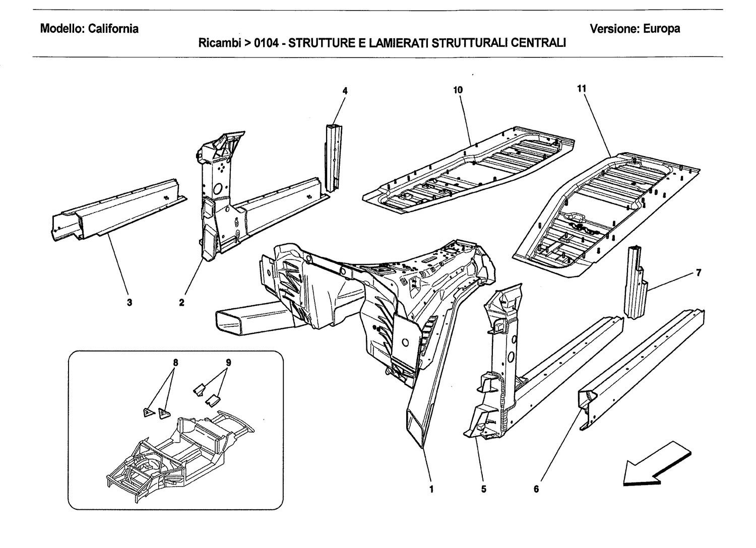 CENTRAL STRUCTURES AND CHASSIS BOX SECTIONS