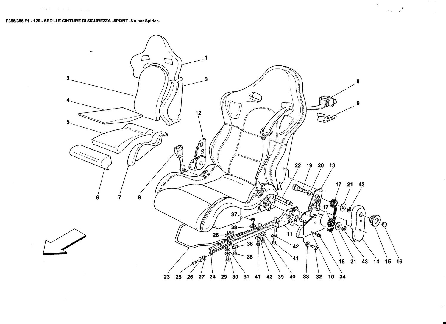 SEATS AND SAFETY BELTS -SPORT-Not for Spider-