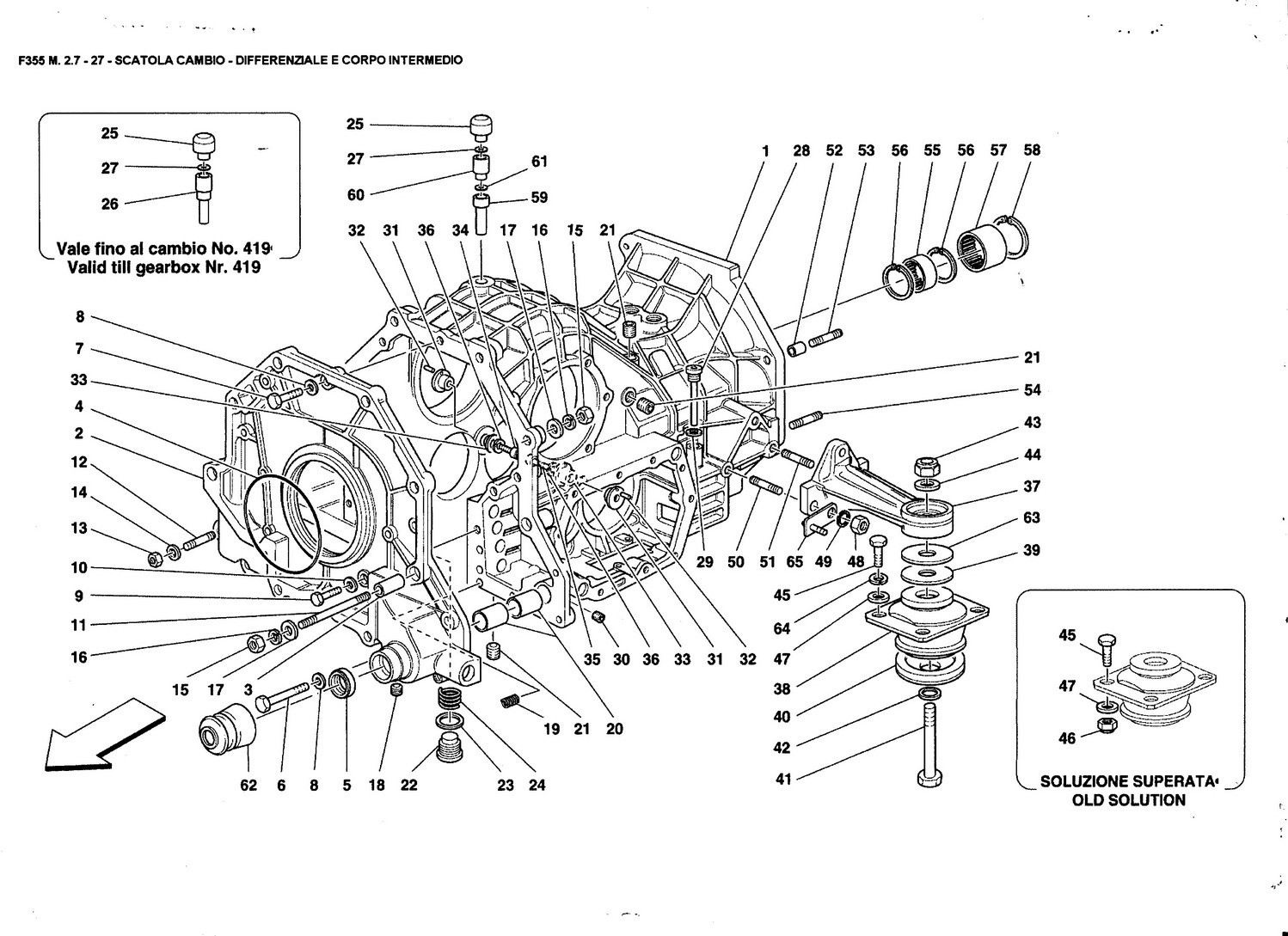GEARBOX - DIFFERENTIAL HOUSING ANO INTERMEDIATE CASING