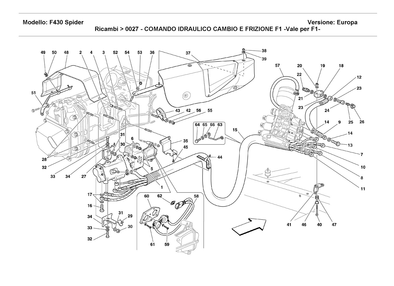 F1 CLUTCH AND GEARBOX HYDRAULIC CONTROL -Valid for F1-