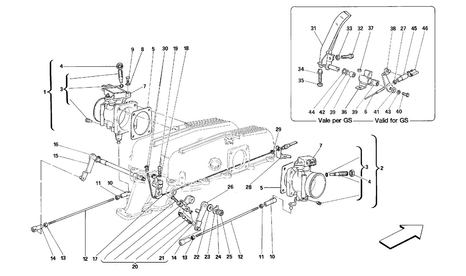 THROTTLE HOUSING AND LINKAGE