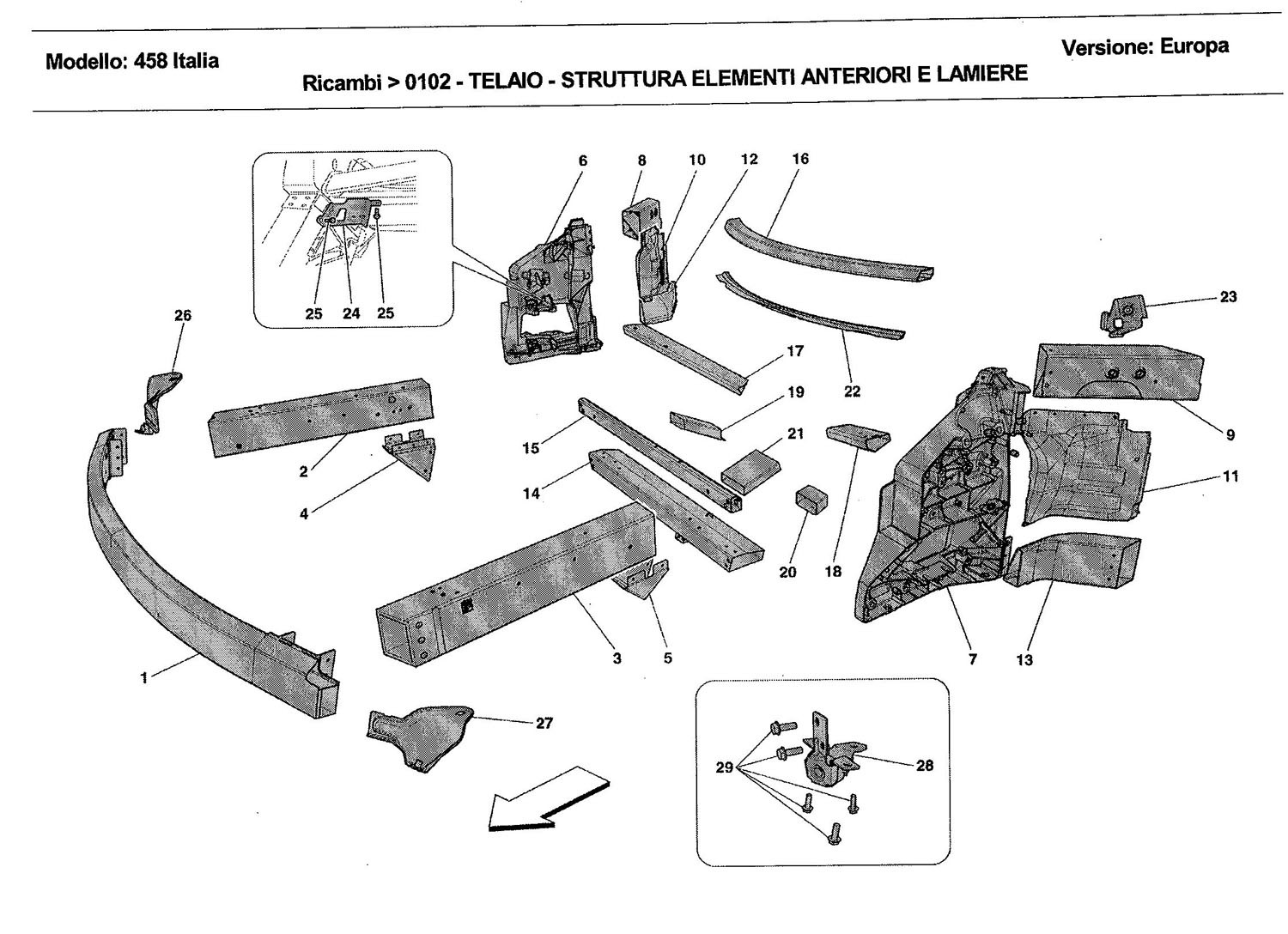 CHASSIS - STRUCTURE, FRONT ELEMENTS AND PANELS